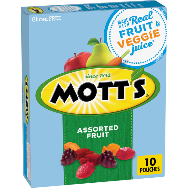 Fruit & Vegetable Snacks Mott’s Gluten Free Assorted Fruit Flavored Snacks hero