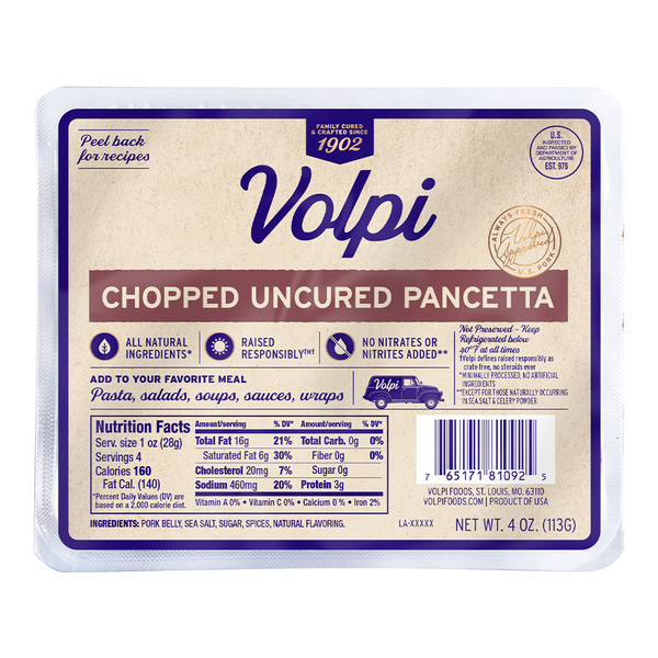 Lunch Meat-Prepackaged Volpi Chopped Pancetta hero