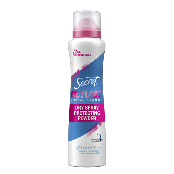 Secret Outlast Dry Spray Antiperspirant Deodorant for Women, Protectin Powder hero