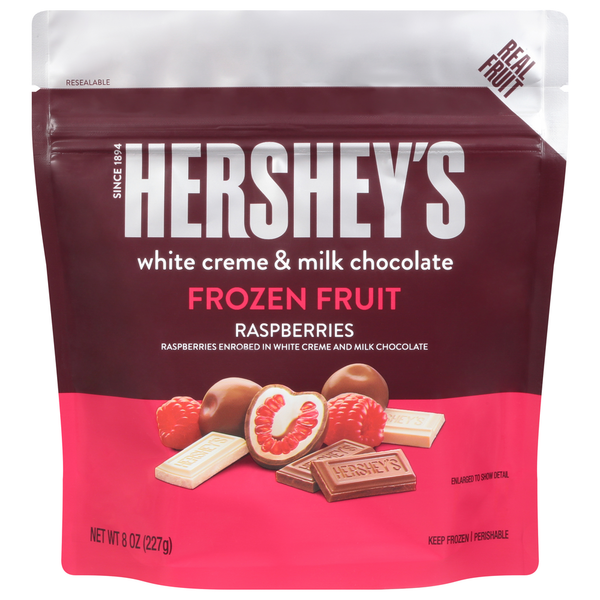 Hershey's Raspberries, White Creme & Milk Chocolate hero