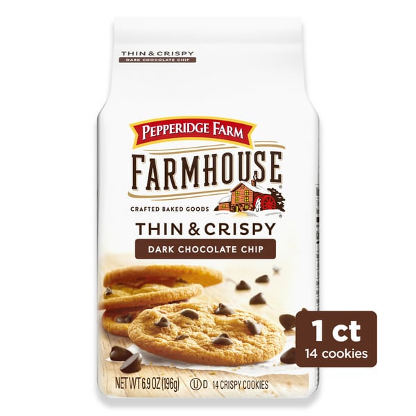 Candy & Chocolate Pepperidge Farm Thin and Crispy Dark Chocolate Chip Cookies hero