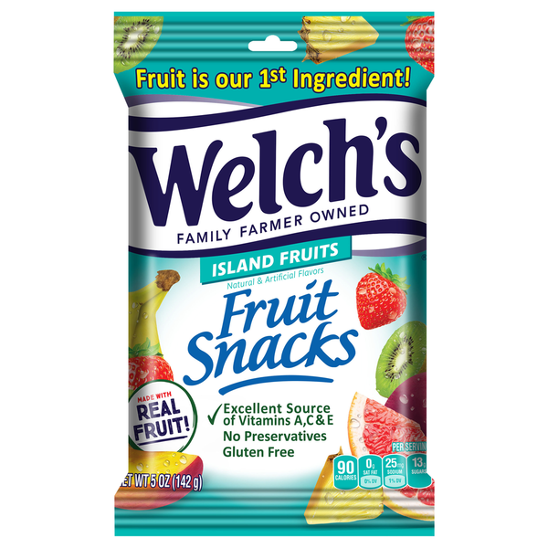 Fruit & Vegetable Snacks Welch's Fruit Snacks, Island Fruits hero