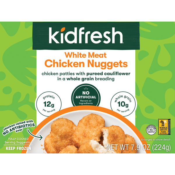 Frozen Appetizers & Sides Kidfresh White Meat Chicken Nuggets hero