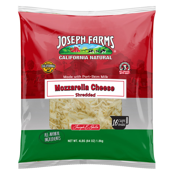 Packaged Cheese Joseph Farms Mozzarella Shredded Cheese hero