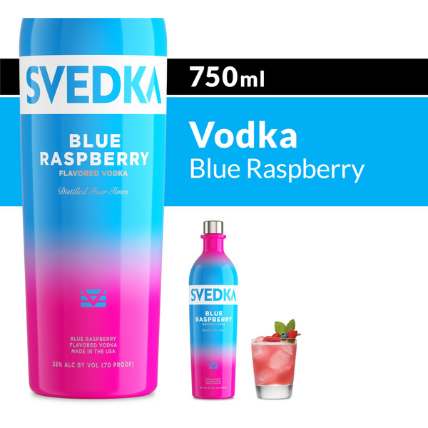 Flavored Vodka SVEDKA Blue Raspberry Flavored Vodka Bottle hero