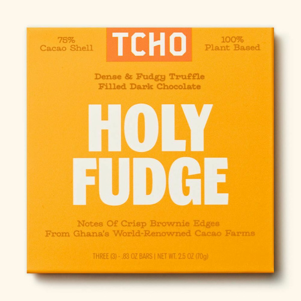 TCHO Holy Fudge Dark Chocolate Bar hero