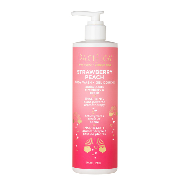 Pacifica Strawberry Peach Body Wash, Shower Gel, Vegan hero