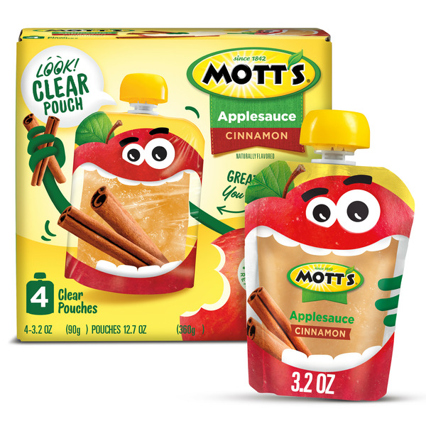 Canned Fruit & Applesauce Mott's Applesauce Pouches, Cinnamon hero