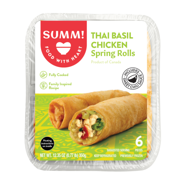 Summ! Thai Basil Chicken Spring Rolls hero