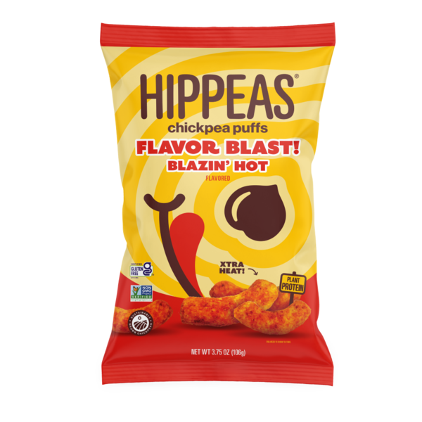 HIPPEAS Flavor Blast Blazin' Hot Puffs hero