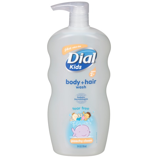 Body Lotions & Soap Dial Kids Body + Hair Wash, Peachy Clean hero