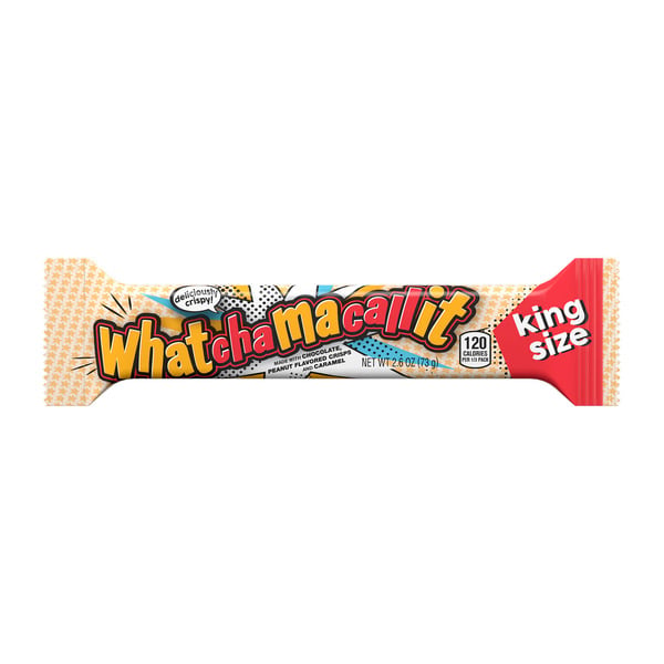 Candy & Chocolate WHATCHAMACALLIT Chocolate, Caramel and Peanut Flavored Crisps King Size, Candy Bar, 2.6 oz hero