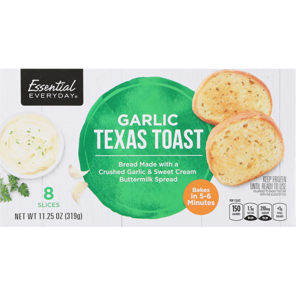 Frozen Appetizers & Sides Essential Everyday Texas Toast, Garlic hero