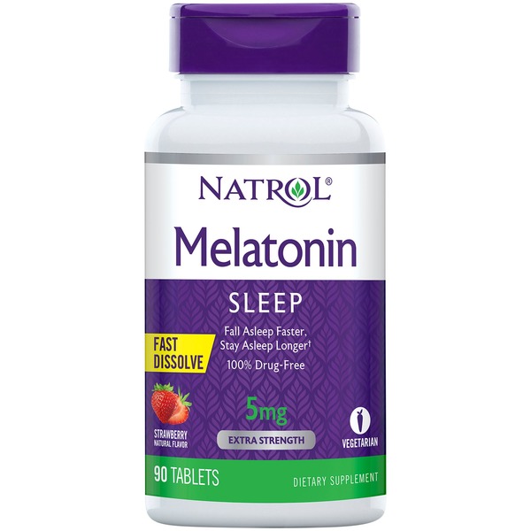 Sleep & Mood Support Natrol Melatonin, 5 mg, Sleep, Fast Dissolve, Tablets hero