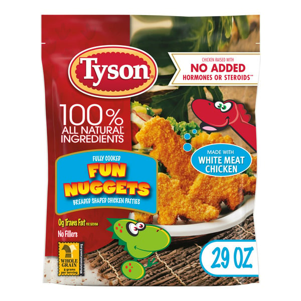 Frozen Meat Tyson Fully Cooked Fun Nuggets with Whole Grain Breading, Frozen hero