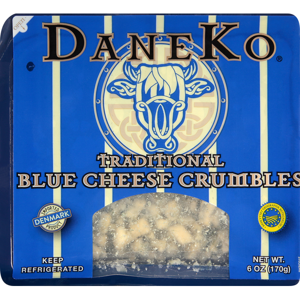 Specialty Cheeses DaneKo Blue Cheese Crumbles, Traditional hero