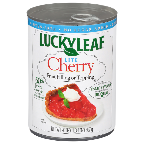 Canned Fruit & Applesauce Lucky Leaf Lite Cherry Fruit Filling hero