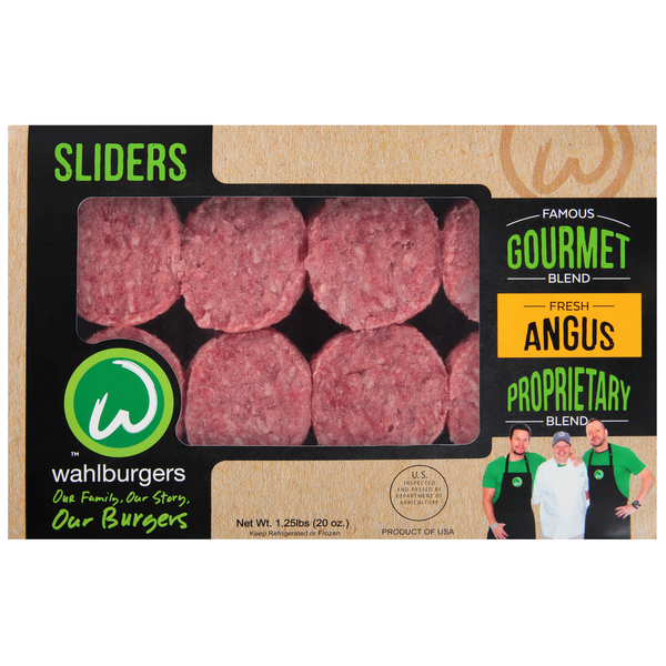 Meat Counter Wahlburgers Beef, Fresh Angus, Sliders hero