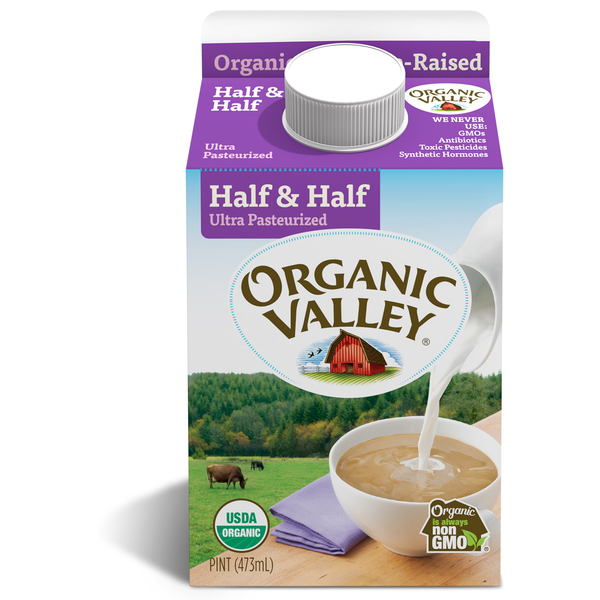 Cream & Half & Half Organic Valley Ultra Pasteurized Organic Half and Half hero