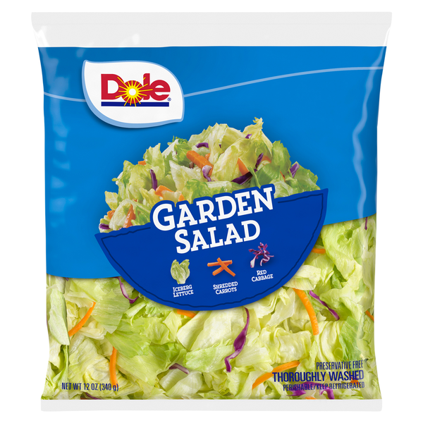 Fresh Vegetables Dole Garden Salad hero