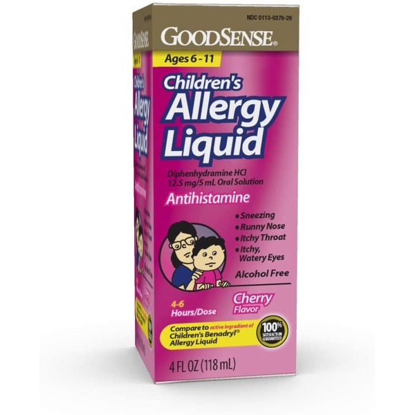 Cold, Flu & Allergy Good Sense Allergy Relief, Children's, Cherry Flavor hero