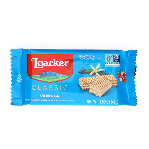 Candy & Chocolate Loacker Classic Vanilla, Crème-filled Wafer Snack hero