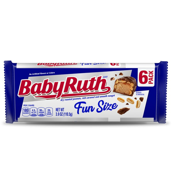 Candy & Chocolate Baby Ruth Milk Chocolate-y Candy Bars, Bulk Ferrero Snack Trays, Fun Size hero