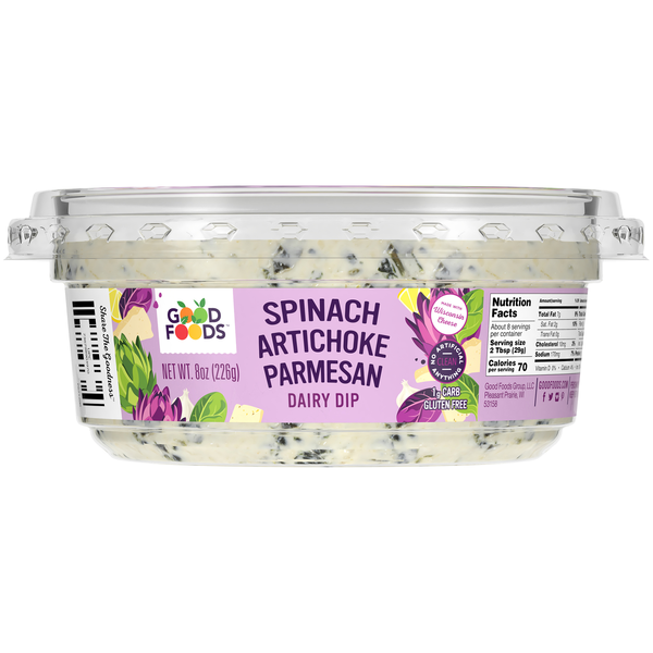 Refrigerated Good Foods Spinach Artichoke Parmesan Dairy Dip hero