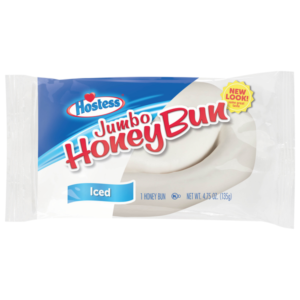 Hostess Honey Bun, Iced, Jumbo hero