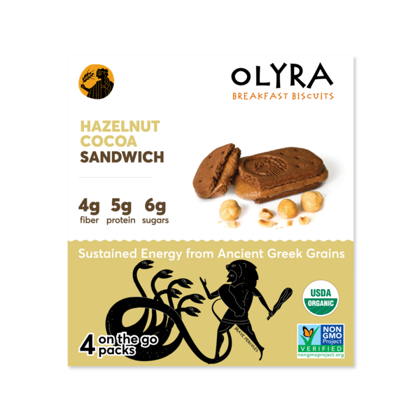 Cookies & Cakes Olyra Hazelnut Cocoa, Sandwich Breakfast Biscuits hero