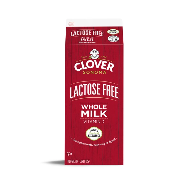 Milk Clover Sonoma Lactose Free UHT Whole Milk Half Gallon hero