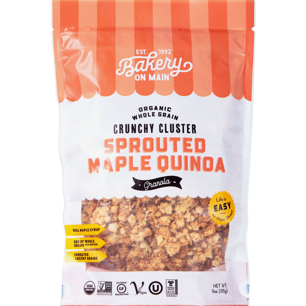 Cereal Bakery On Main Granola, Organic, Sprouted Maple Quinoa, Crunchy Cluster hero