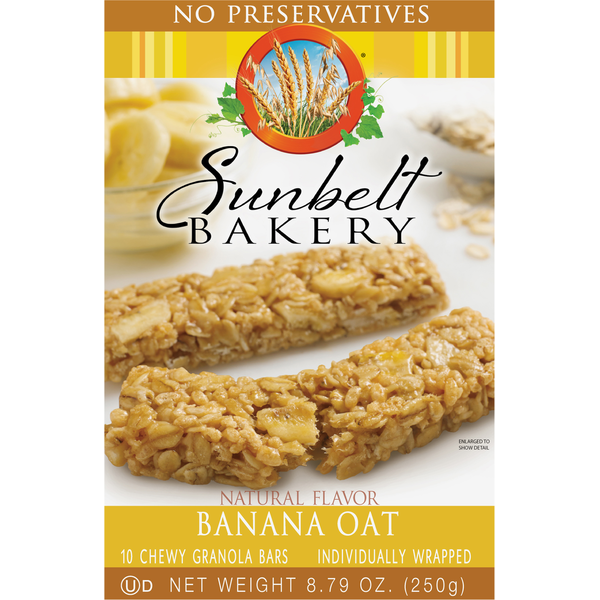 Energy & Granola Bars Sunbelt Bakery Banana Oat Chewy Granola Bars hero