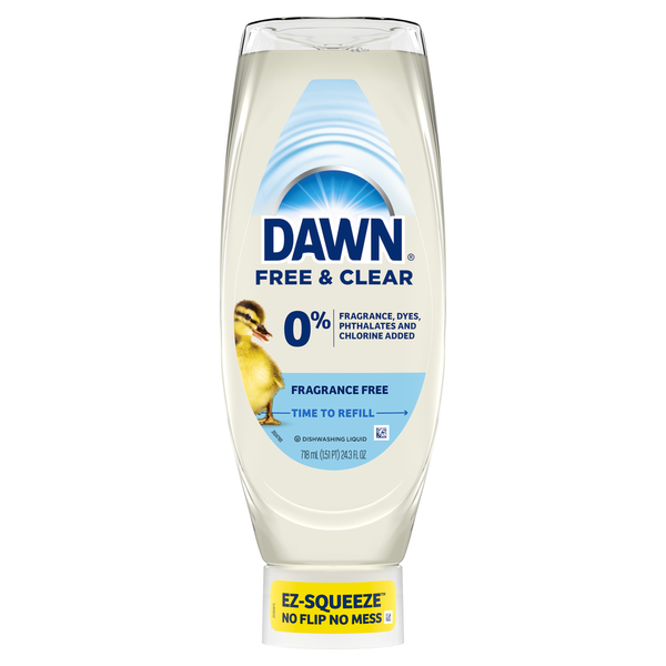 Dawn Free & Clear EZ-Squeeze Dish Soap, Unscented hero