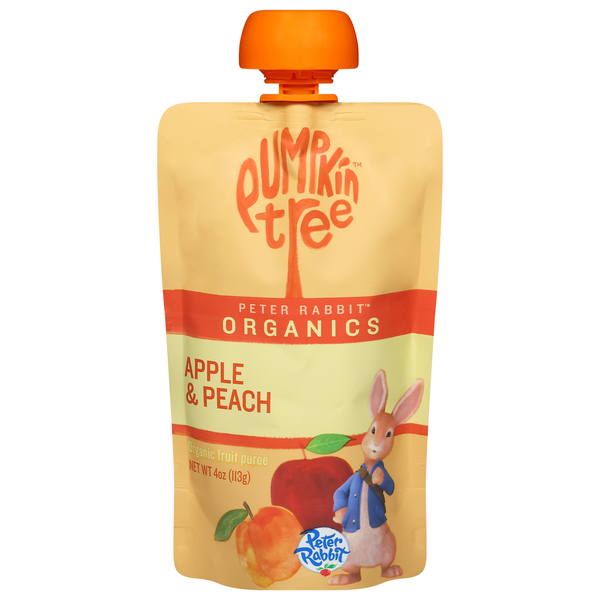 Baby Food & Formula Pumpkin Tree Fruit Puree, Organic, Apple & Peach hero