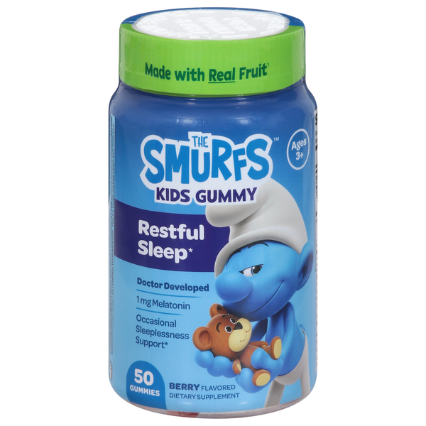 Smurfs Restful Sleep, Gummies, Berry Flavored, Ages 3+ hero