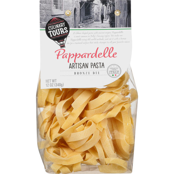 Dry Pasta Culinary Tours Artisan Pasta, Bronze Die, Pappardelle hero