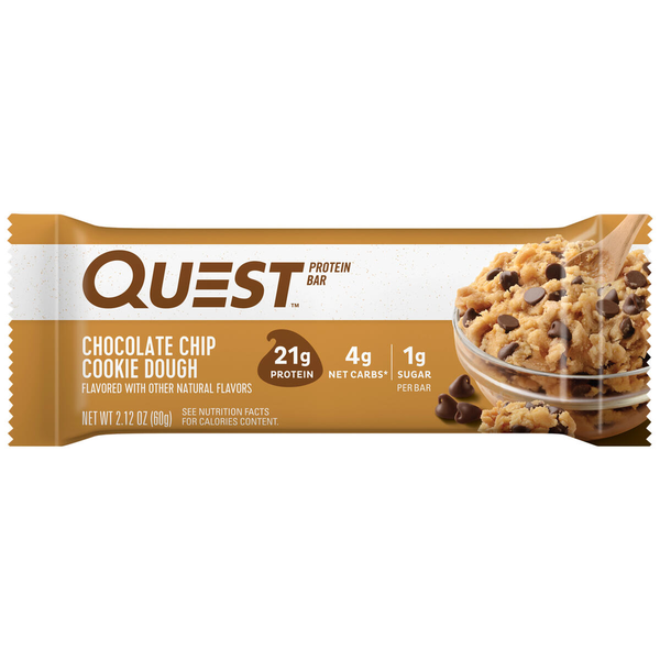 Energy & Granola Bars Quest Chocolate Chip Cookie Dough Protein Bar, High Protein, Low Carb. hero