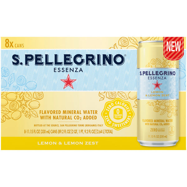 Water, Mixers & Sparkling Water San Pellegrino Lemon & Lemon Zest Flavored Mineral Water hero