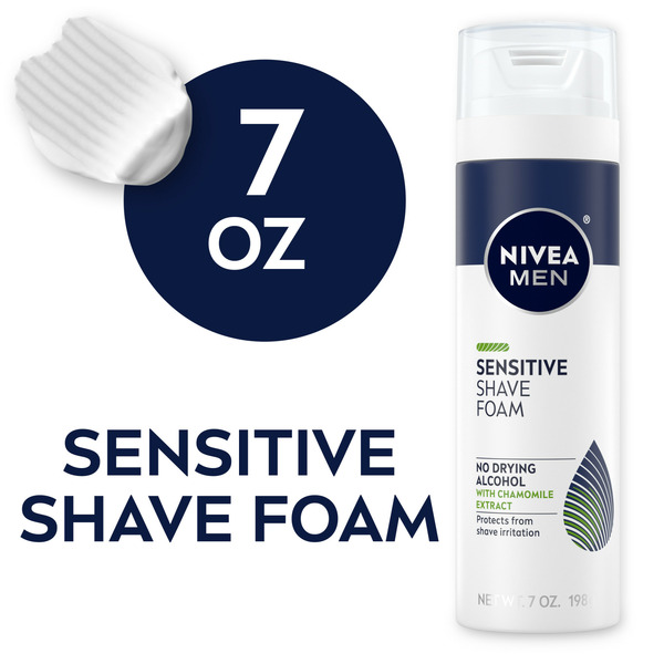 Shave Needs NIVEA Men Sensitive Shaving Foam Aerosol Can hero