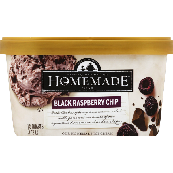 Ice Cream & Ice Homemade Brand Ice Cream, Black Raspberry Chip hero