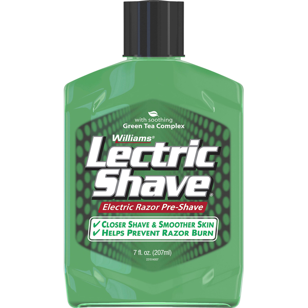 Shave Needs Williams Lectric Shave Electric Razor Pre-Shave, with Soothing Green Tea Complex hero