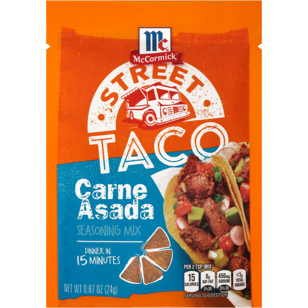 McCormick® Street Taco Carne Asada Seasoning Mix hero