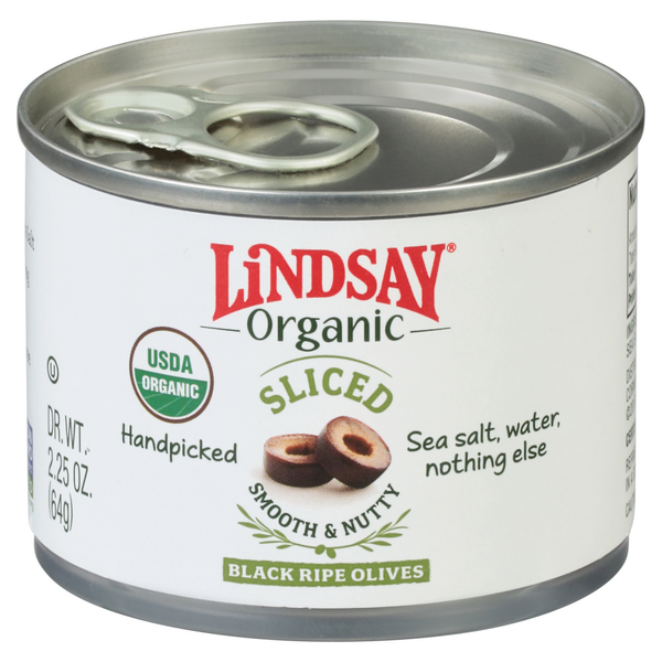 Canned & Jarred Vegetables Lindsay Olives, Organic, Black Ripe, Sliced hero