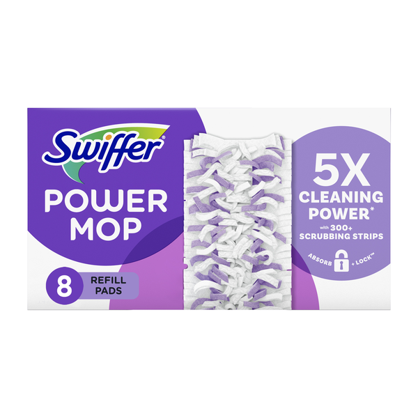 Cleaning Products Swiffer PowerMop Multi-Surface Mopping Pad Refills for Floor Cleaning hero