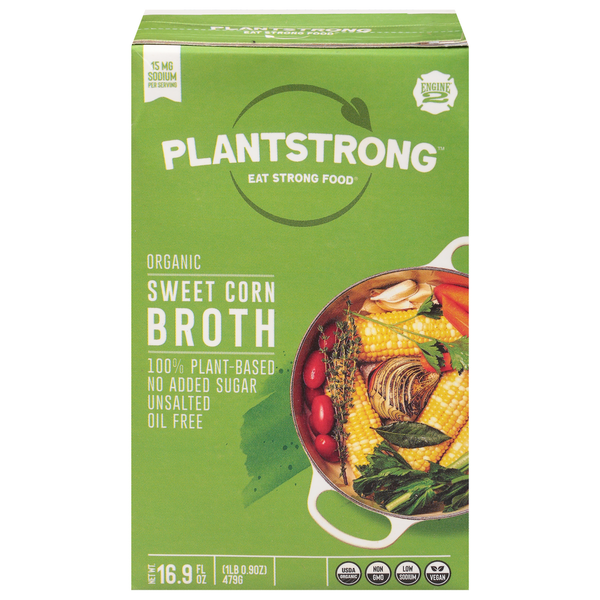 Prepared Soups & Salads PlantStrong Broth, Organic, Sweet Corn hero