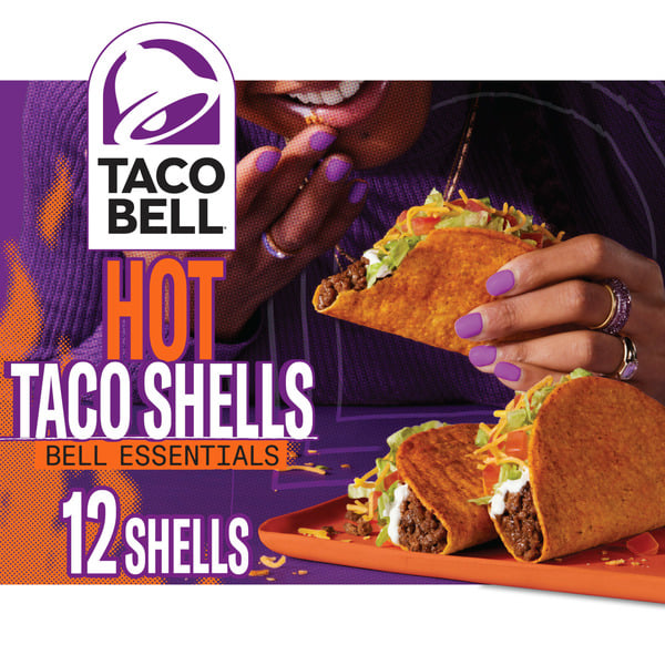 Taco Bell Hot Crunchy Seasoned Flavor Taco Shells hero