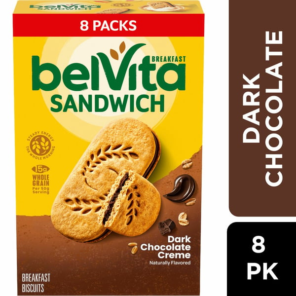 Candy & Chocolate belVita Breakfast Dark Chocolate Creme Breakfast Biscuits Sandwiches hero