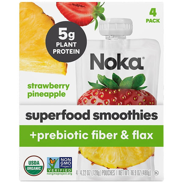 NOKA Organic Superfood Smoothies, Strawberry Pineapple hero