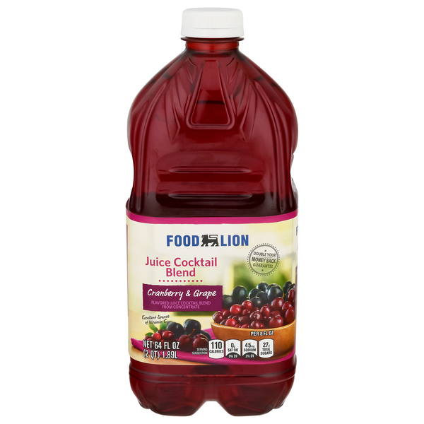 Juice & Nectars Food Lion Grape Cranberry Juice Cocktail hero